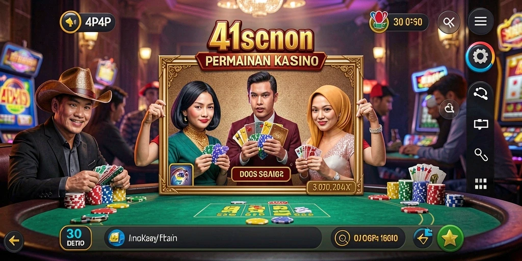Tampilan menarik dari gameplay Kasino di 4P4P.