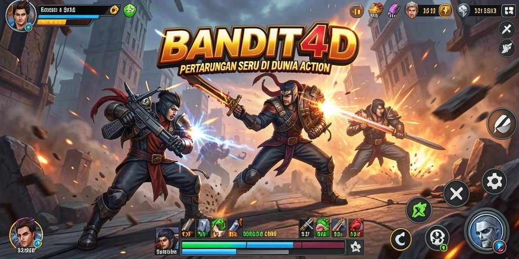 BANDIT4D menampilkan pertarungan seru dengan grafis yang memukau.