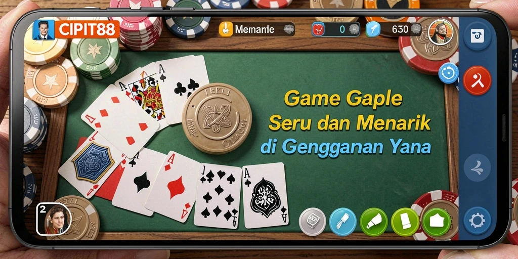 Tampilkan gameplay seru Gaple di CIPIT88 dengan teman-teman.