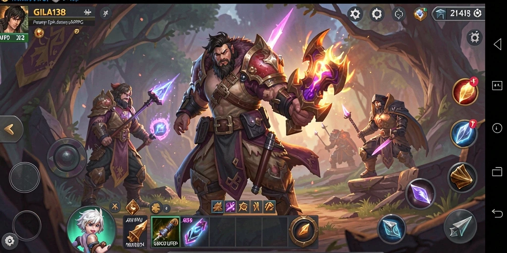 Tangkapan layar menunjukkan karakter beraksi dalam pertarungan epik ARPG.