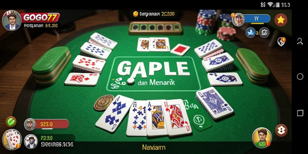 Screenshot GOGO77 menunjukkan gameplay Gaple yang menarik.