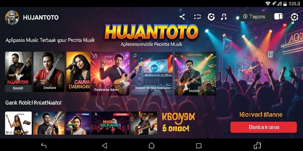 Tampilan gameplay HUJANTOTO menampilkan fitur karaoke yang menarik.