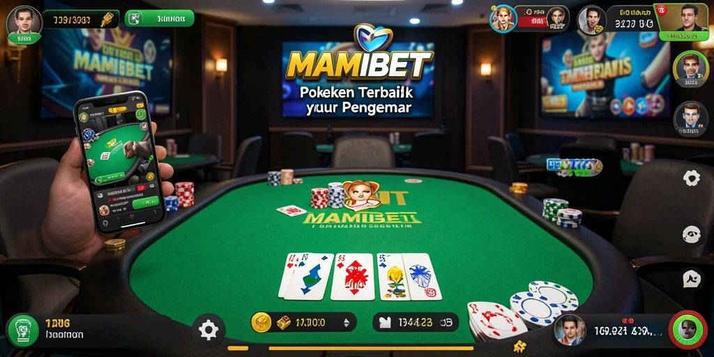 Screenshot MAMIBET menampilkan gameplay poker yang menarik dan seru.