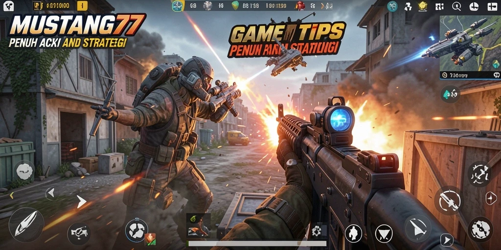 Tampilan gameplay seru dalam MUSTANG77 dengan aksi tembak-menembak yang intens.