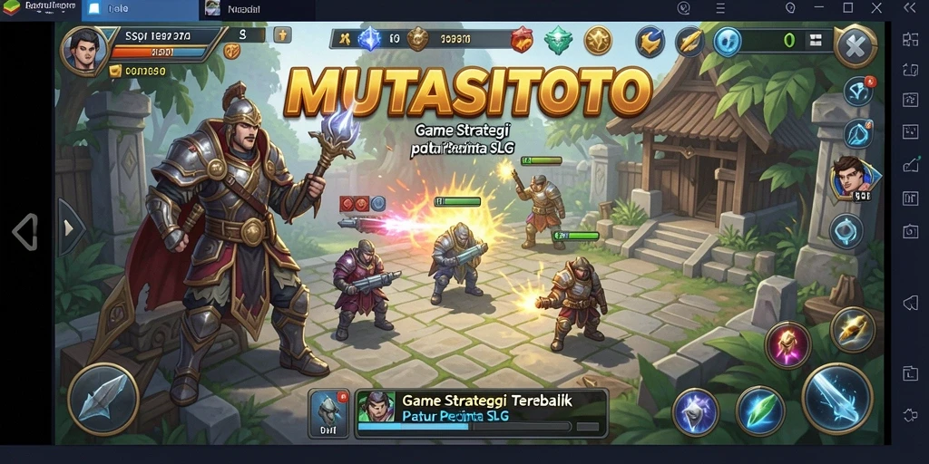 Tampilan dinamis gameplay strategi dalam MUTASITOTO.