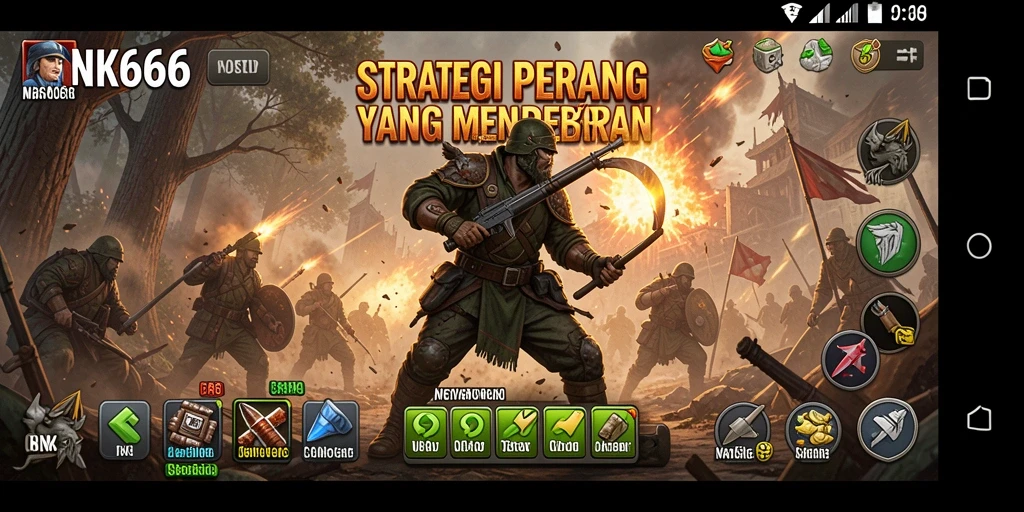 Tangkapan layar gameplay NK666 yang menunjukkan pertempuran seru dan strategi.