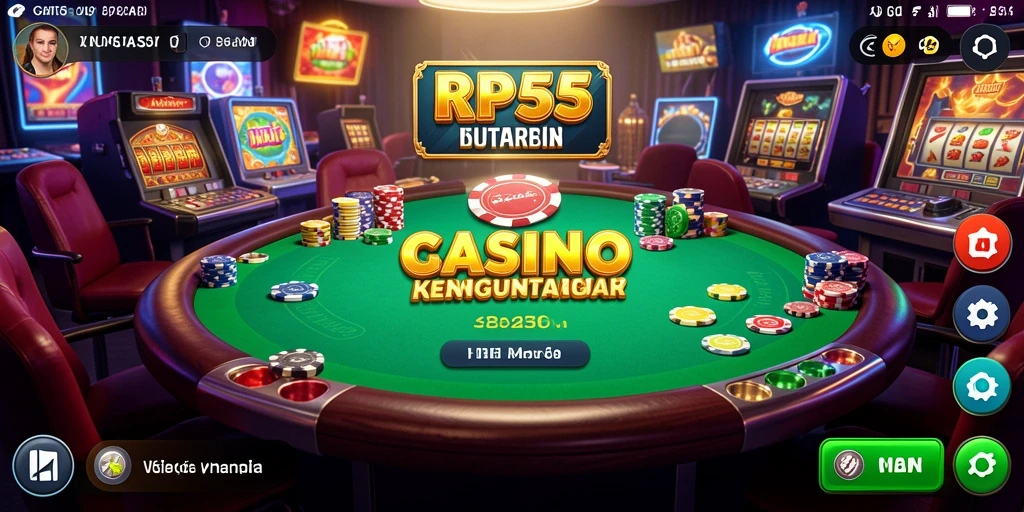 Tampilan gameplay menarik dari RP55 dengan pengalaman Kasino yang mendebarkan.