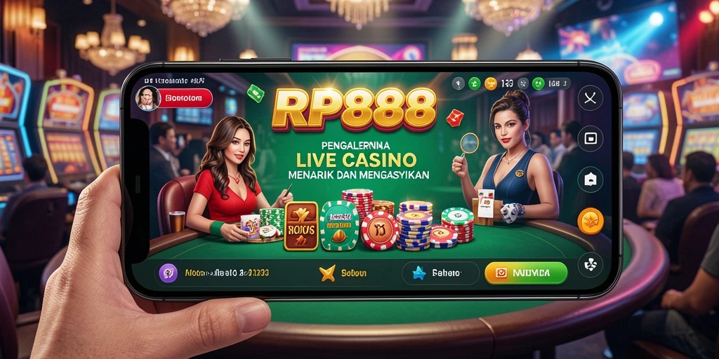 Tampilan gameplay menarik di dalam aplikasi Live Casino RP888.