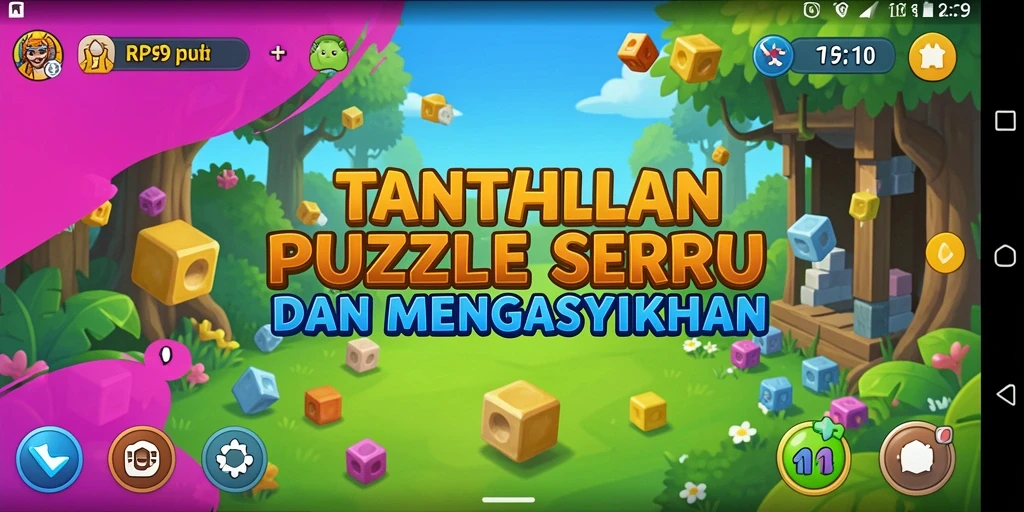 Tampilan gameplay RP99 yang menantang dan penuh warna.
