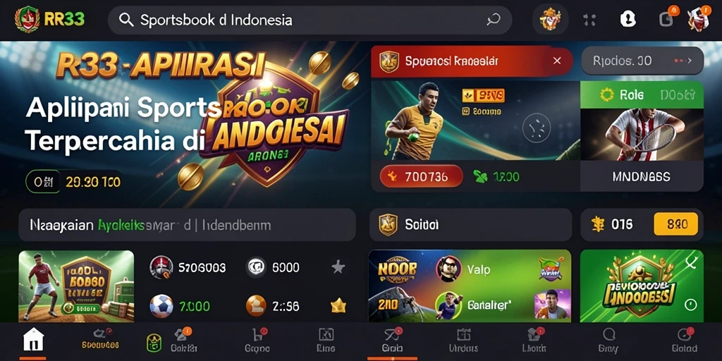 Tampilan menarik dari aplikasi RR33 dalam taruhan olahraga.