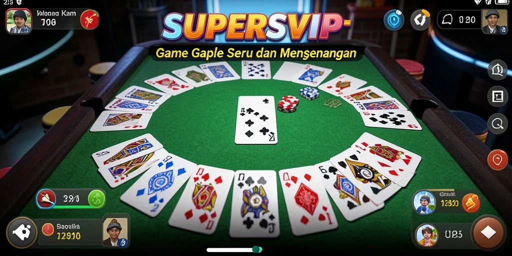 Tampilan gameplay Gaple yang dinamis dan interaktif.